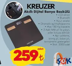 KREUZER AKILLI DİJİTAL BANYO BASKÜLÜ